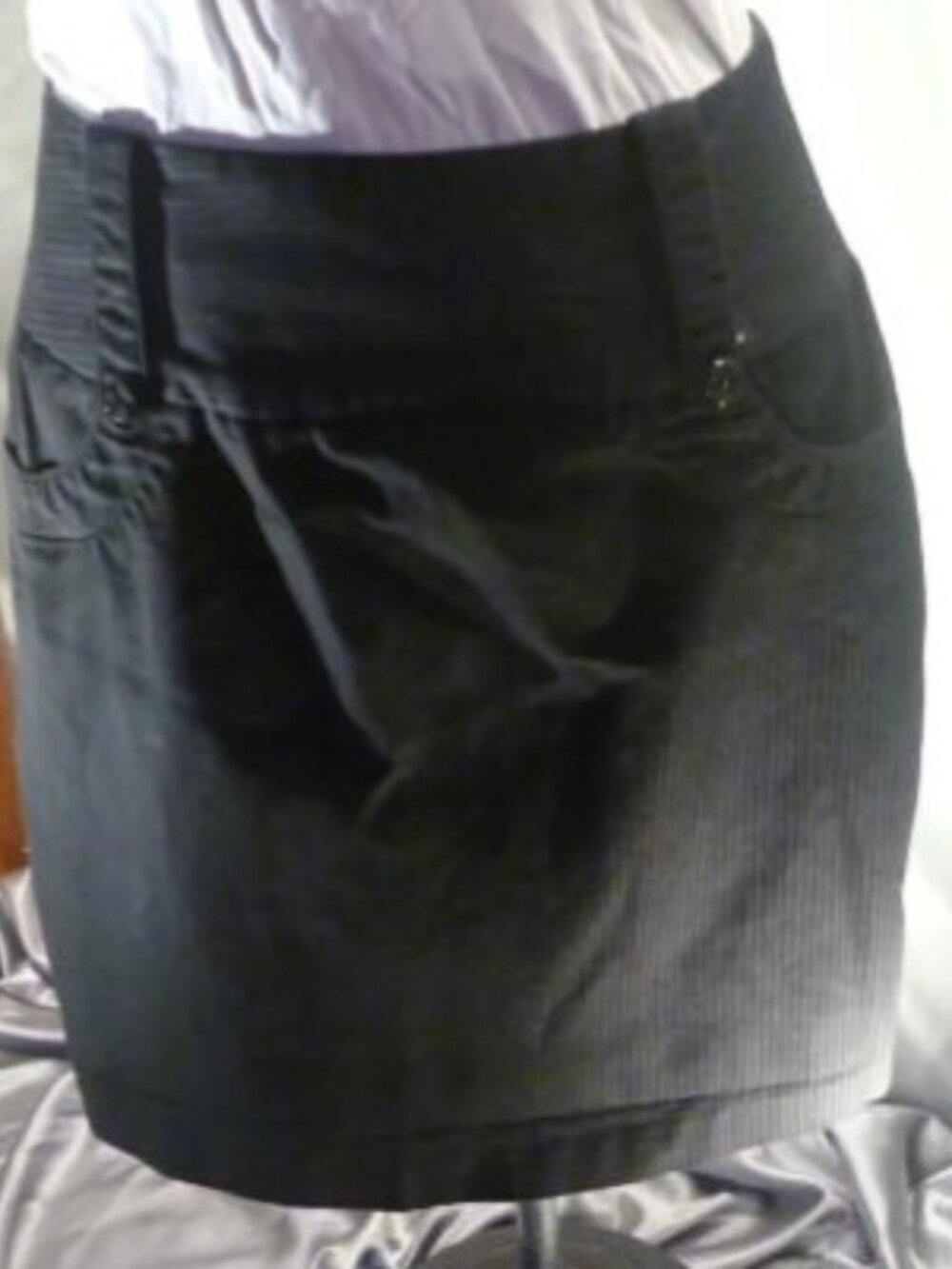 Maurices charcoal pinstripe skirt